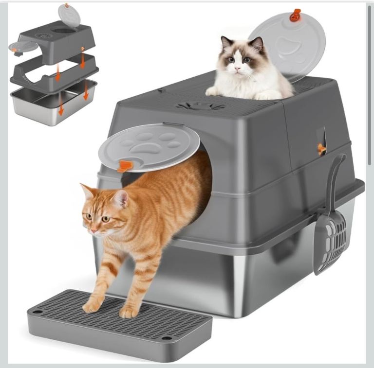 New Stainless Steel Cat Litter box with Lid