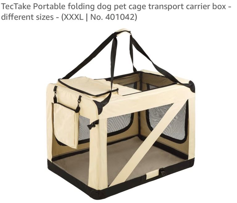 Large dog carrier from Tectake 