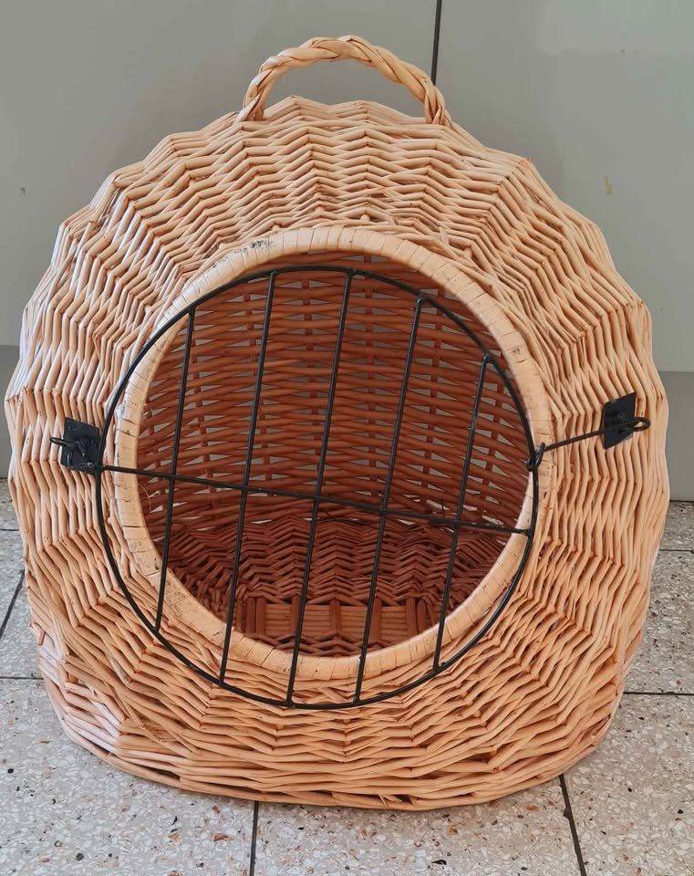 vidaXL 170908 Cat Transporter 50x42x40cm Natural Willow