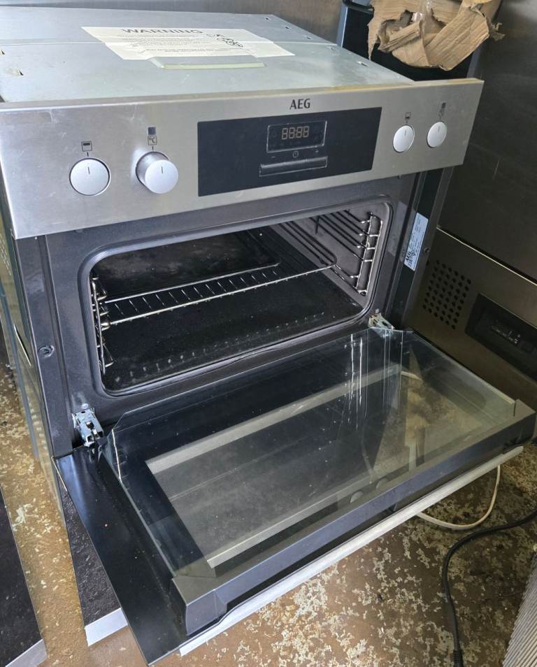 AEG DEB331010M SurroundCook Built-In Electric Double Oven, Stainless Steel, A Rated, 2x Available