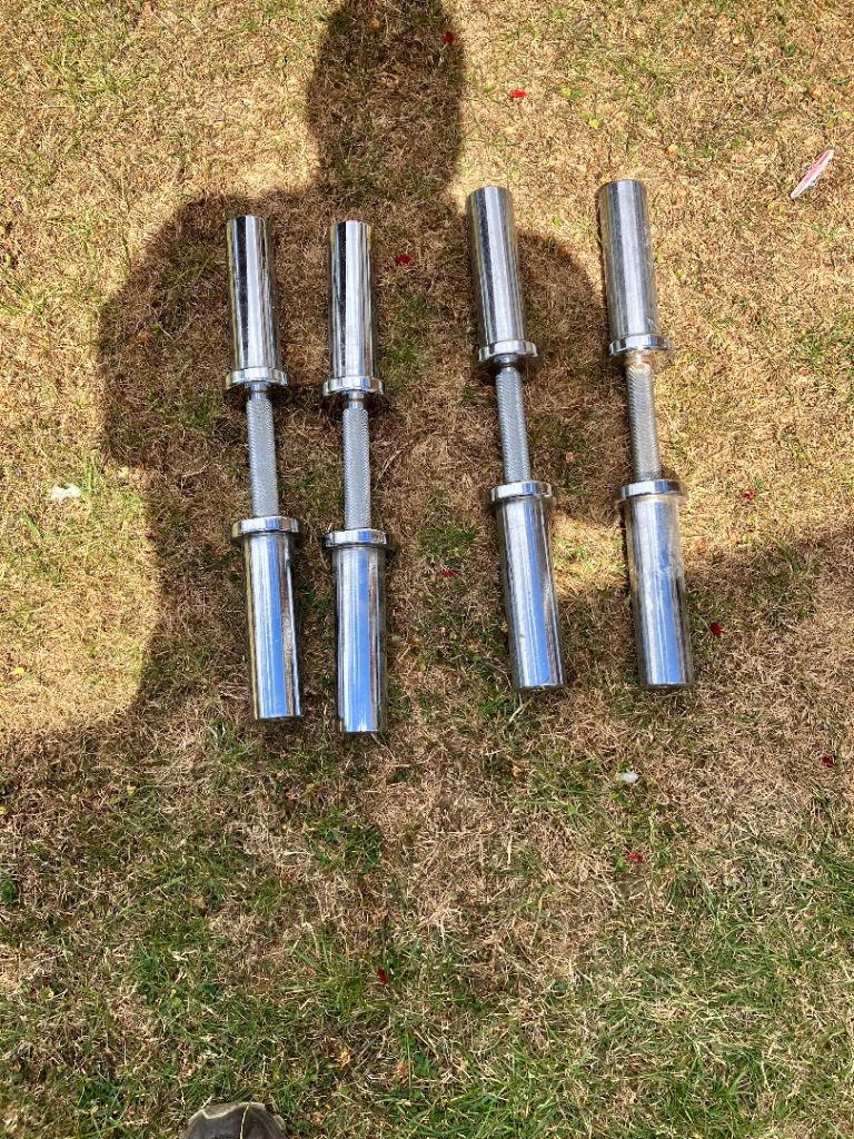 Chrome Dumbbell Bars - Good Condition, Set of 4