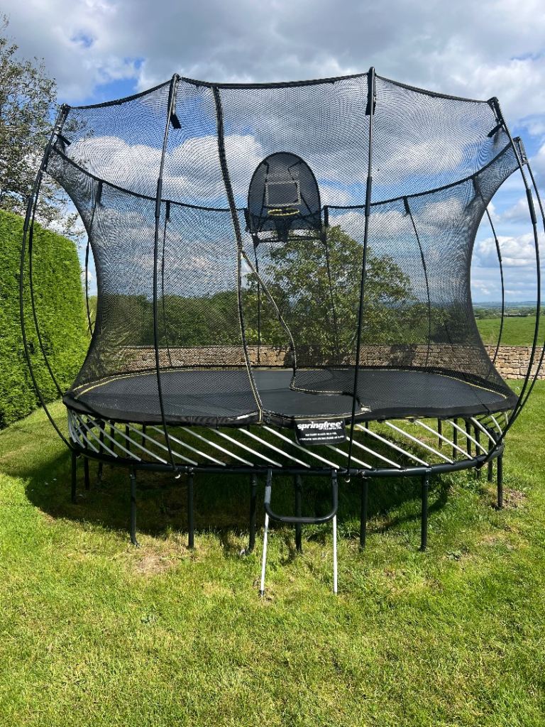 Springfree Trampoline and Netball hoop 