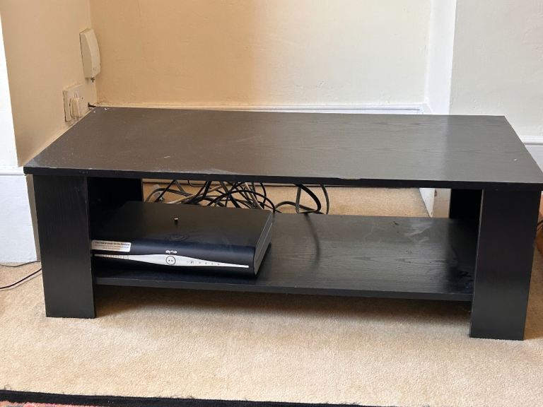 Black Wooden TV Unit / Coffee Table – Good Condition