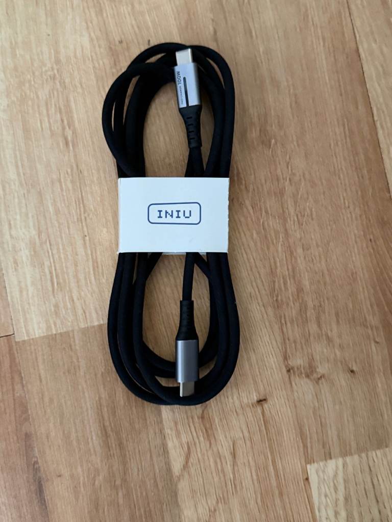Brand new, unused USB-C to USB-C charging cable from INIU.