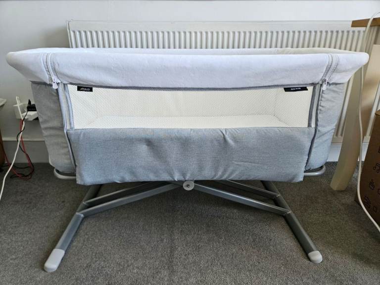Hauck Face to Me 2 Bedside Crib - Melange Grey