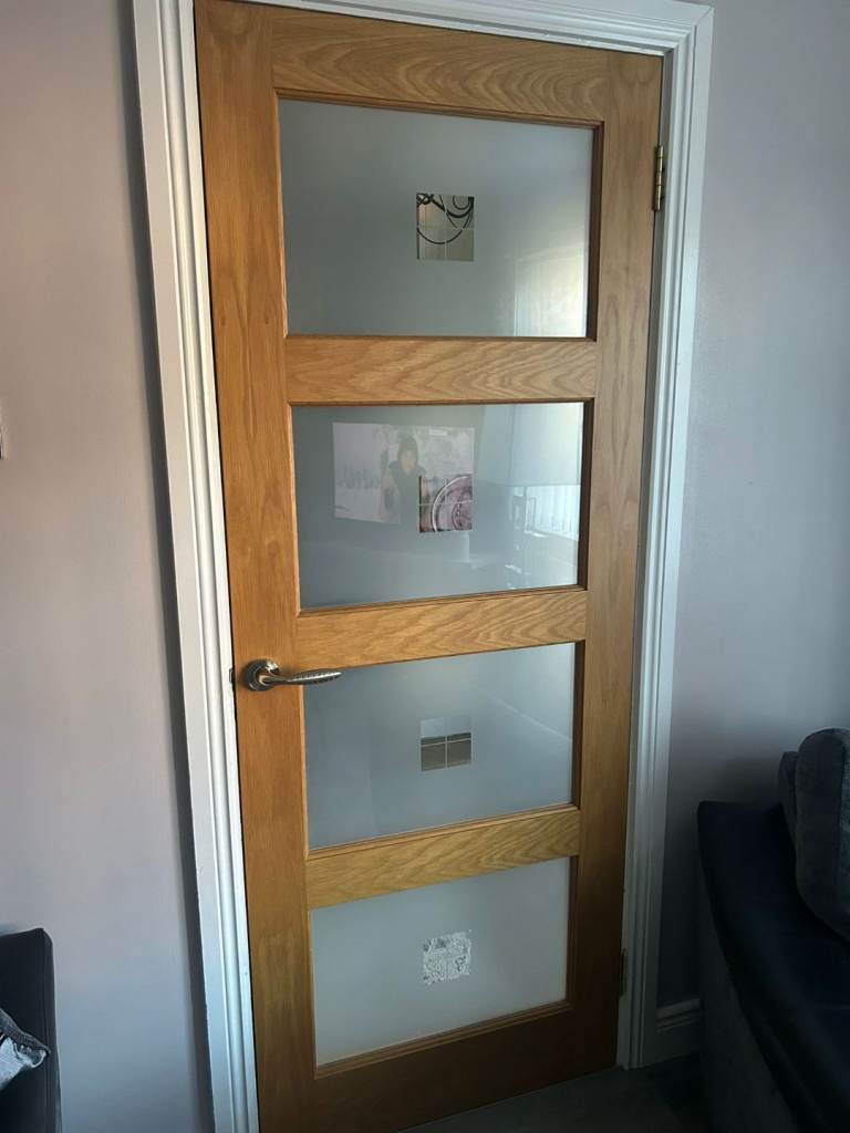 Oak Internal doors with a clear varnish finish
