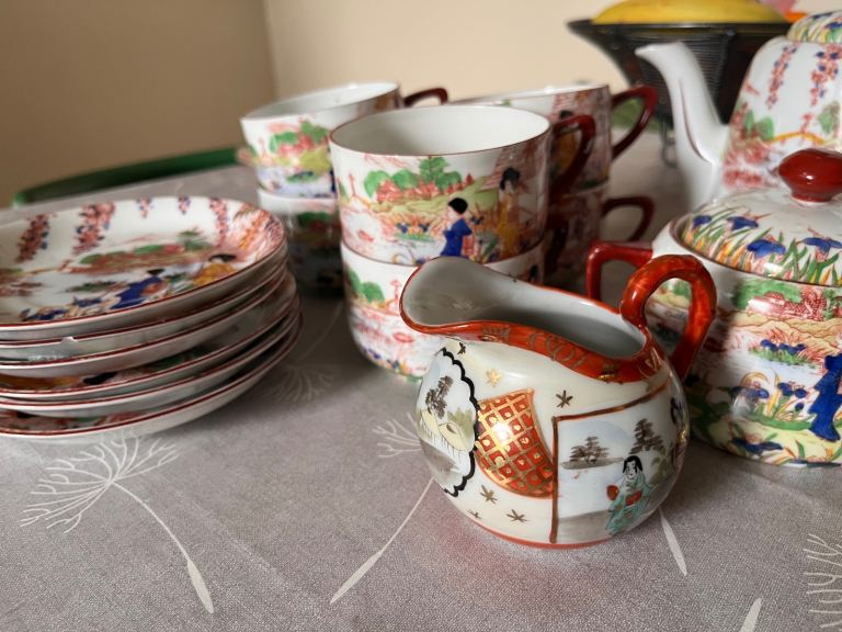 Japanese Eggshell Porcelain Tea Set