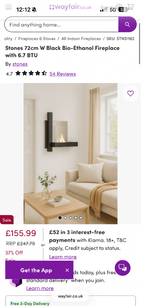 Wall fire place 