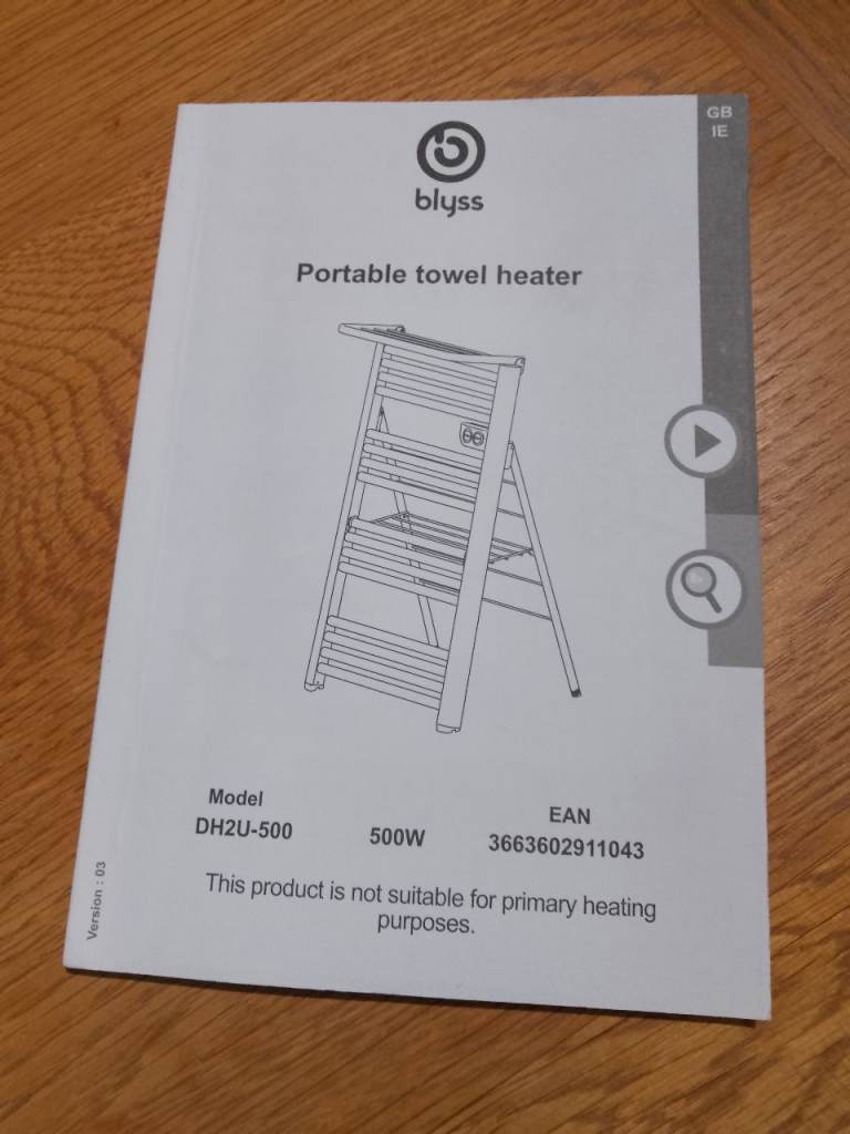 Freestanding Portable electric towel heater