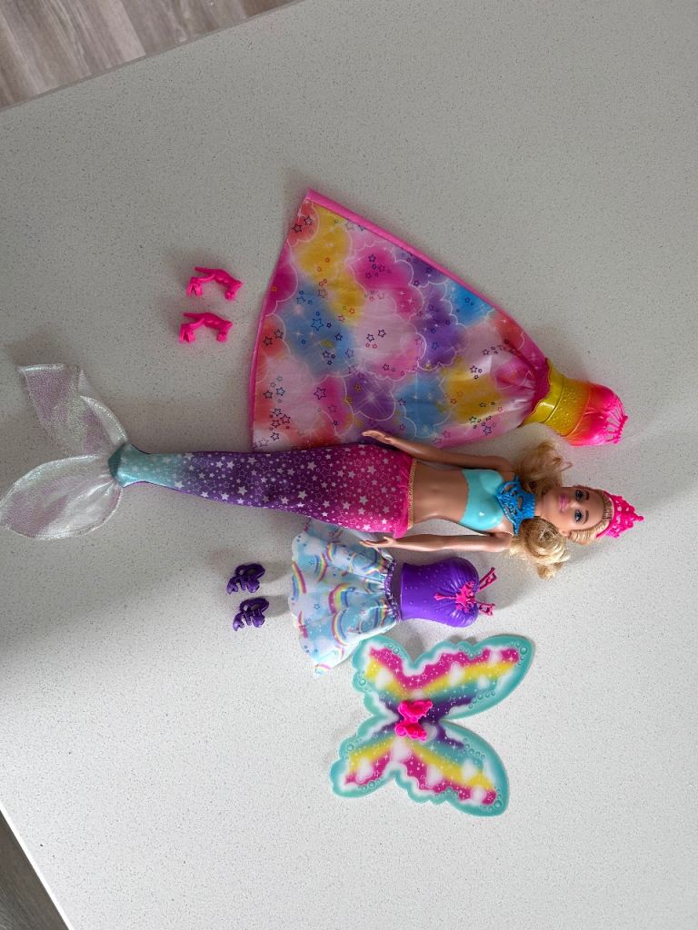 Barbie Mermaid / Fairy / Princess Doll with Accessories – Good Condition