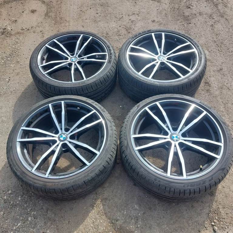GENUINE 19 BMW 759i G SERIES G20 G21 ALLOY WHEELS 3 SERIES 5 X 112 EXCELLENT TYRES