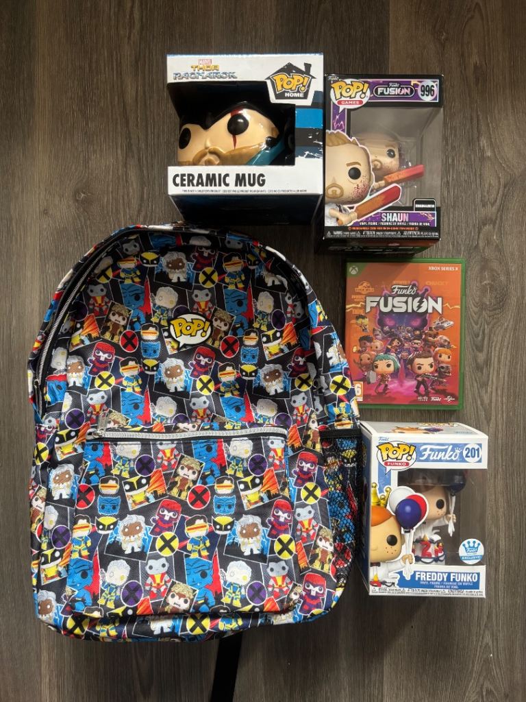 Funko Pop! Bundle: Figures, Mug, Backpack, and Video Game