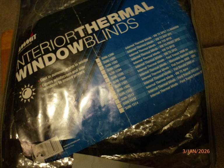 Motorhome/Camper van Summit Internal Window Blinds: 