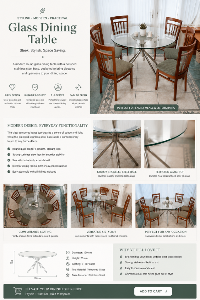 Glass Dining Table