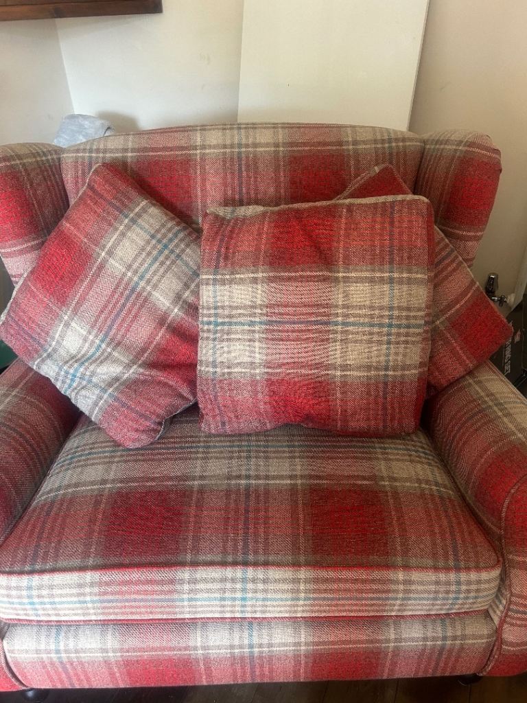 Next Check Cuddle Chair & Footstool 