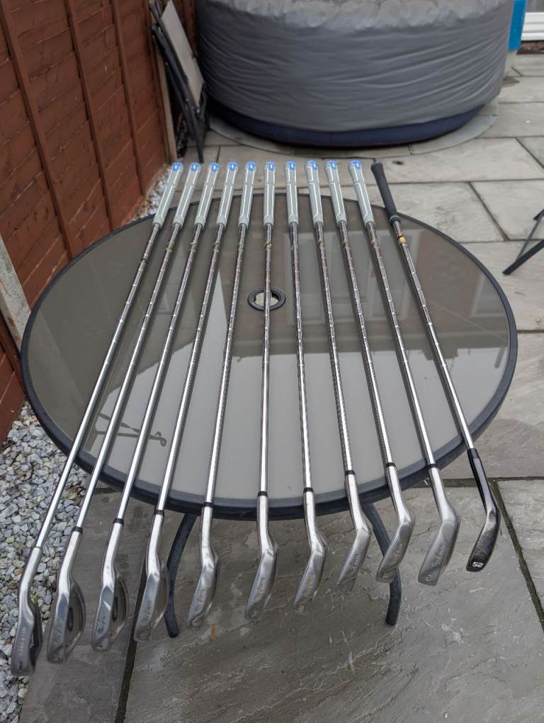 Full set (3 to SW) of Macgregor irons , plus a 1 iron and a lob wedge