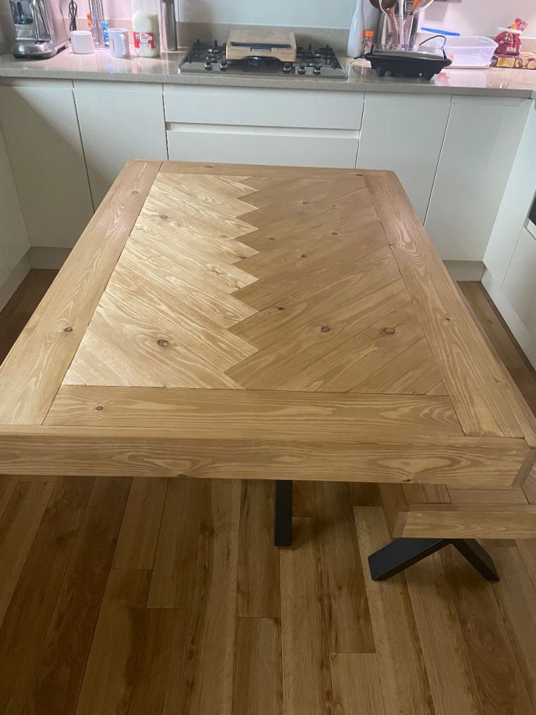 Solid Wood Dining Table with Bench