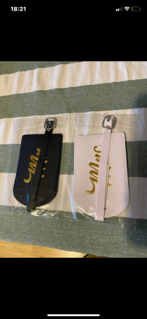 image for Mr and Mrs luggage tags