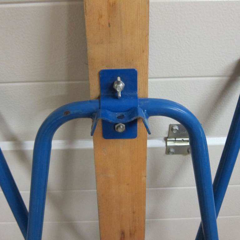 Extremely sturdy a pair of fold-up trestles seldom used