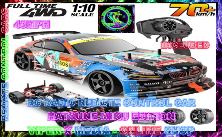 1:10 SCALE RC RADIO/REMOTE CONTROL DRIFT CAR 43MPH 2.4G – HATSUNE MIKU EDITION
