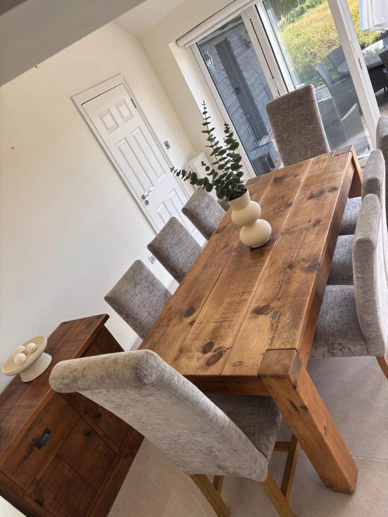 Dining Table & Chairs Set + Sideboard + Console/Light Table