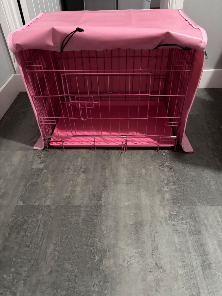 Pink Puppy Dog Crate 