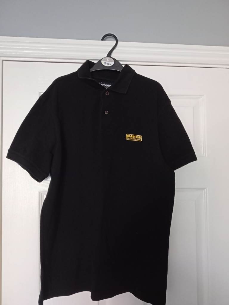 Barbour Black Polo Shirt – Good Condition
