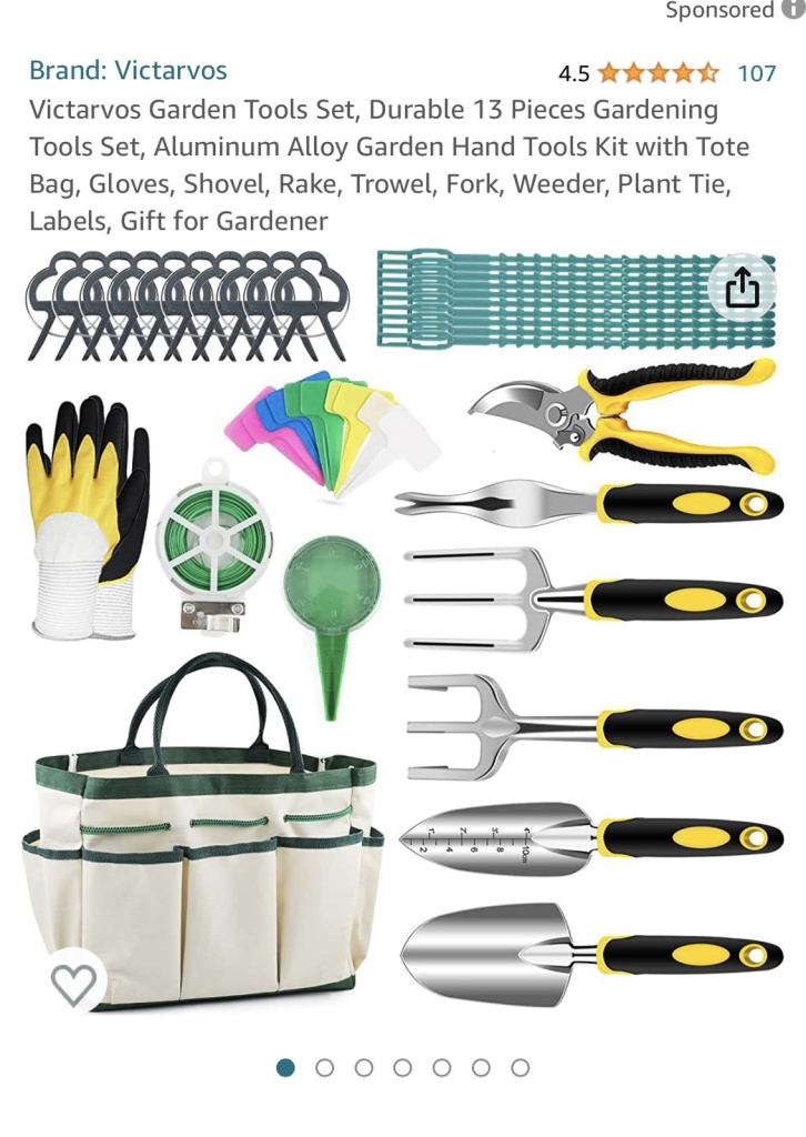 13 piece garden tool set 