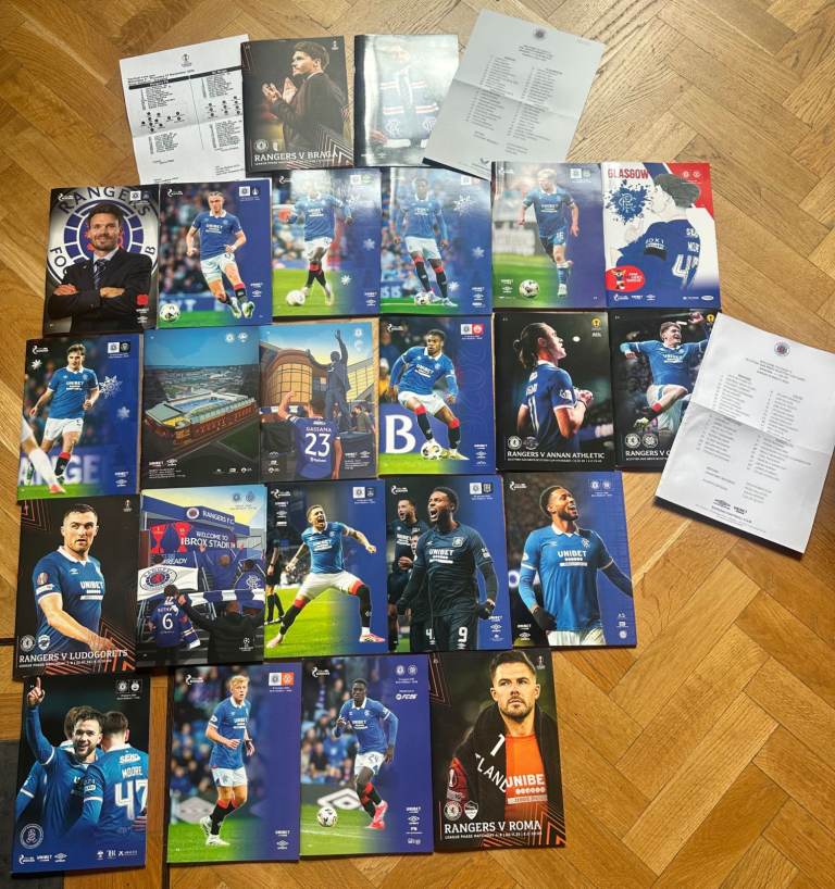 Rangers Football Programme Collection - Good Condition