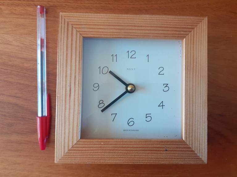 Desk top clock. Next. Made in England