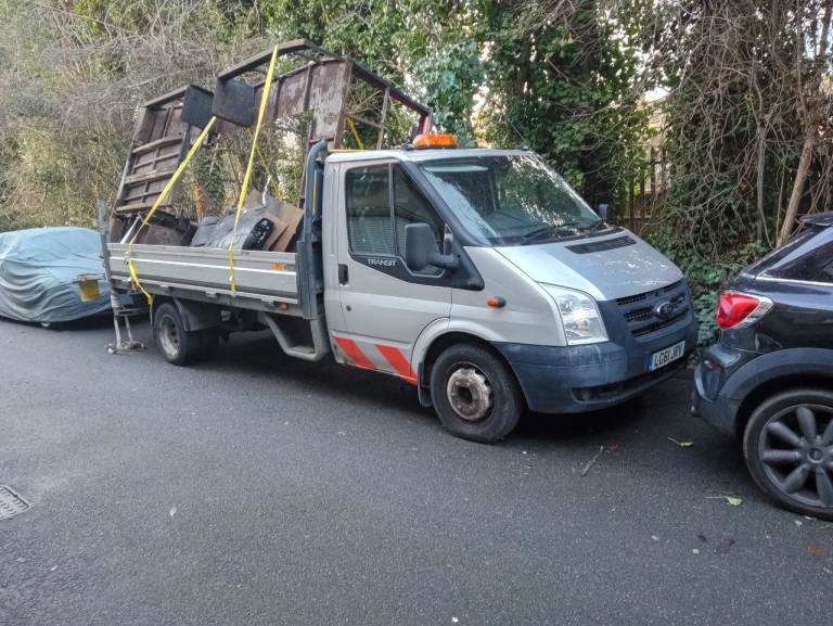 Transit dropside truck with tail lift long mot 