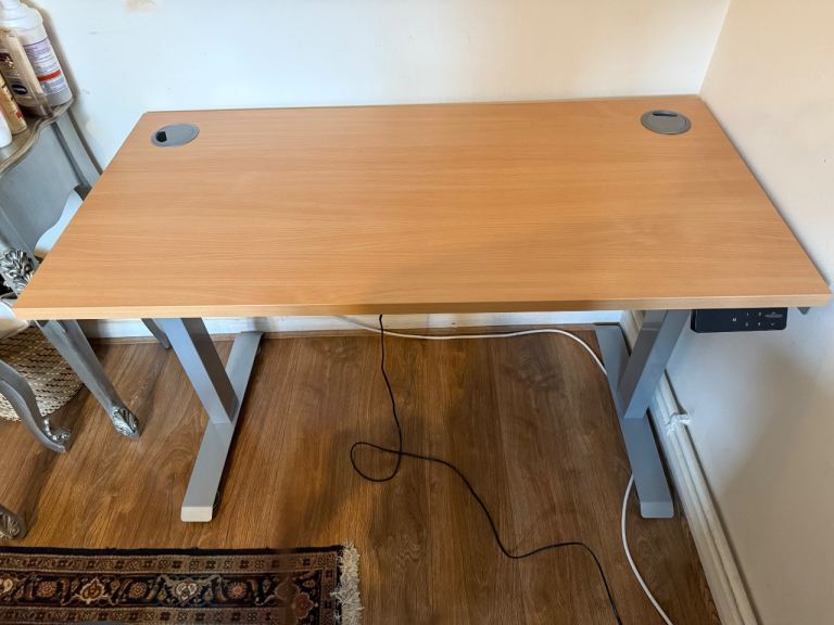 image for Electric Standing Desk 120x60cm Sit Stand Table Height Adjustable Desk with Hook