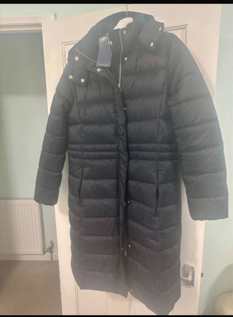 Joules navy padded slimming coat size 14 brand new 