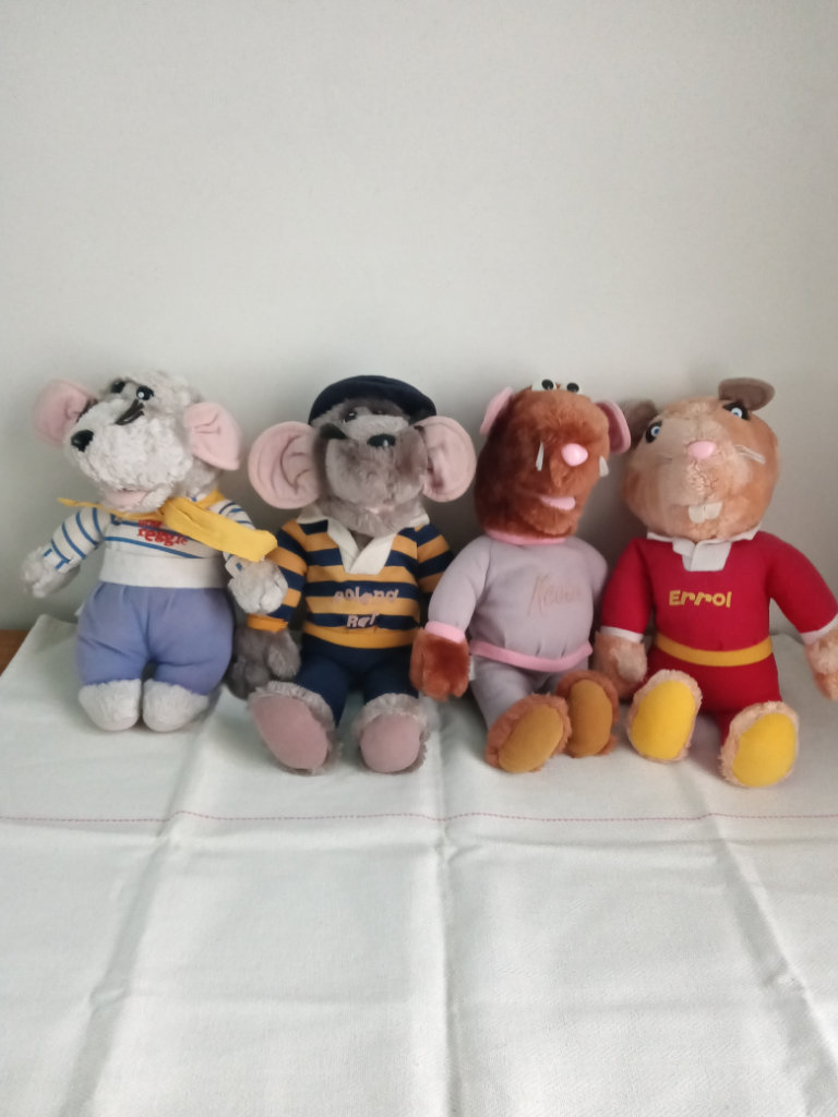 JOB LOT, ROLAND RAT, ERROL, KEVIN & REGGIE PLUSH TOYS