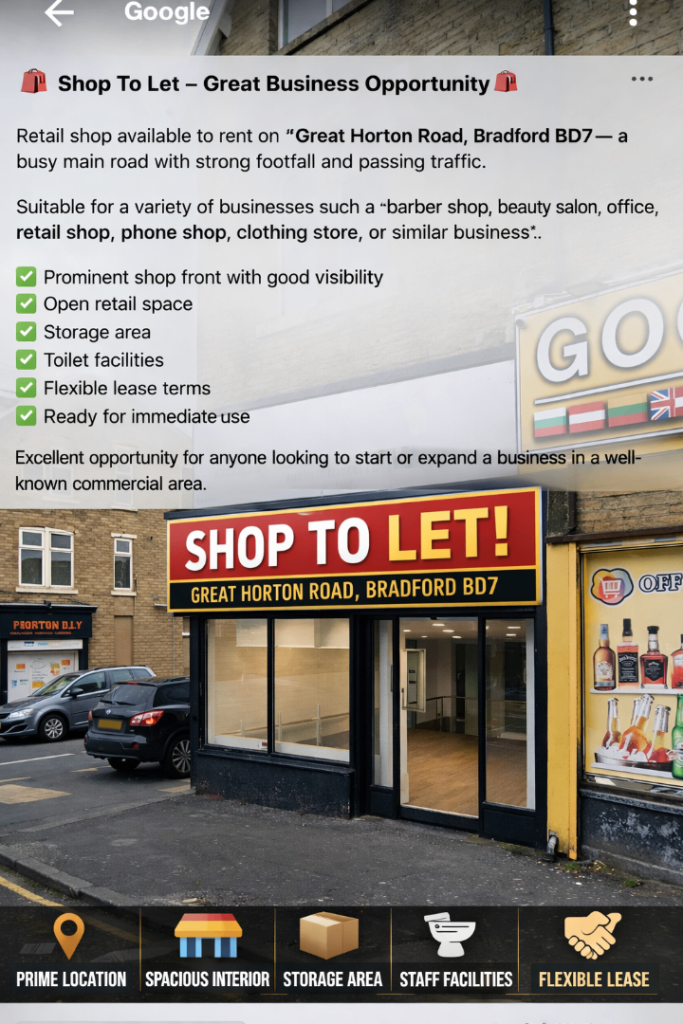 Shop to let 
