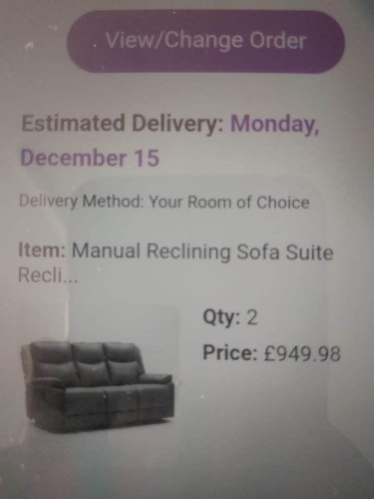 Recliner sofa like new 