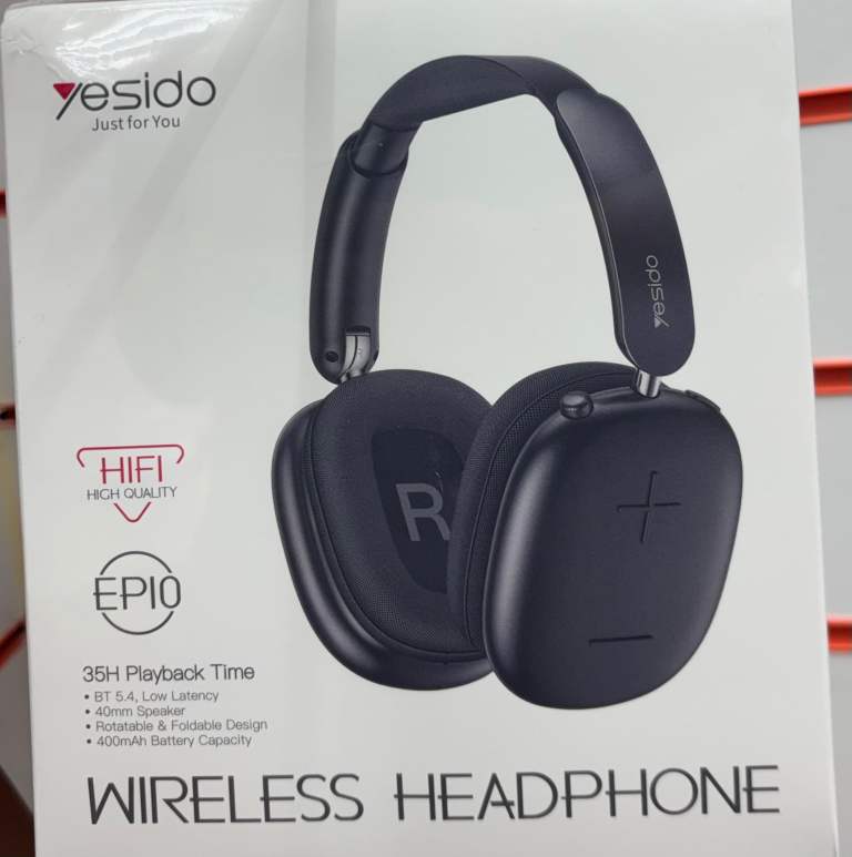 Yesido EP10 Wireless Headphones – HiFi Sound, 35H Battery, Bluetooth 5.4, Foldable Design