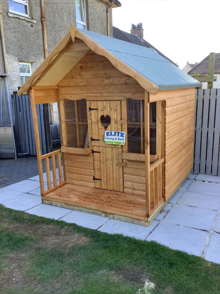 8x6 Playhouse Upstairs 20mm Log effect 