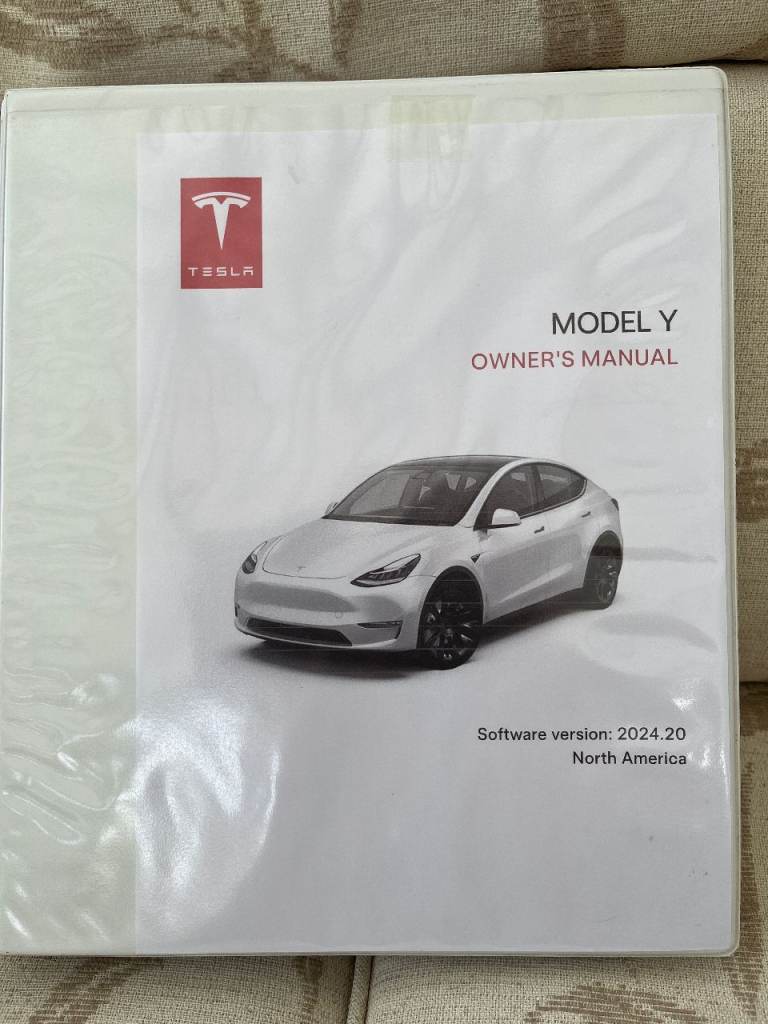 Tesla Y 2022 to 2024 Owner's ( & Tesla 3 ) Manual 292 pages plus index