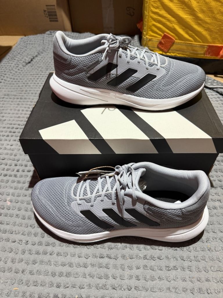 New Adidas Response Run 2.0 Trainers - Grey, UK Size 9