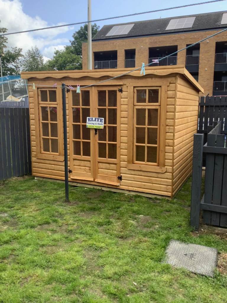 Look at our 10x8 pent Summerhouse 20mm Log