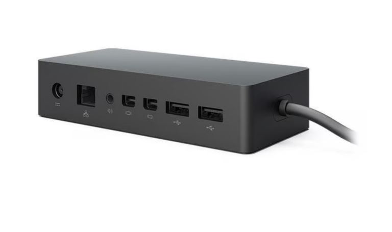 Microsoft 1661 Surface Dock with 1749 90W Charger/PSU - Black, USB 3.0