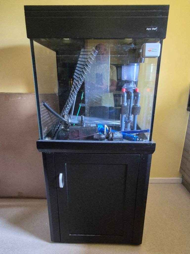 Aqua One Aquarium with Cabinet - Black, Good Condition