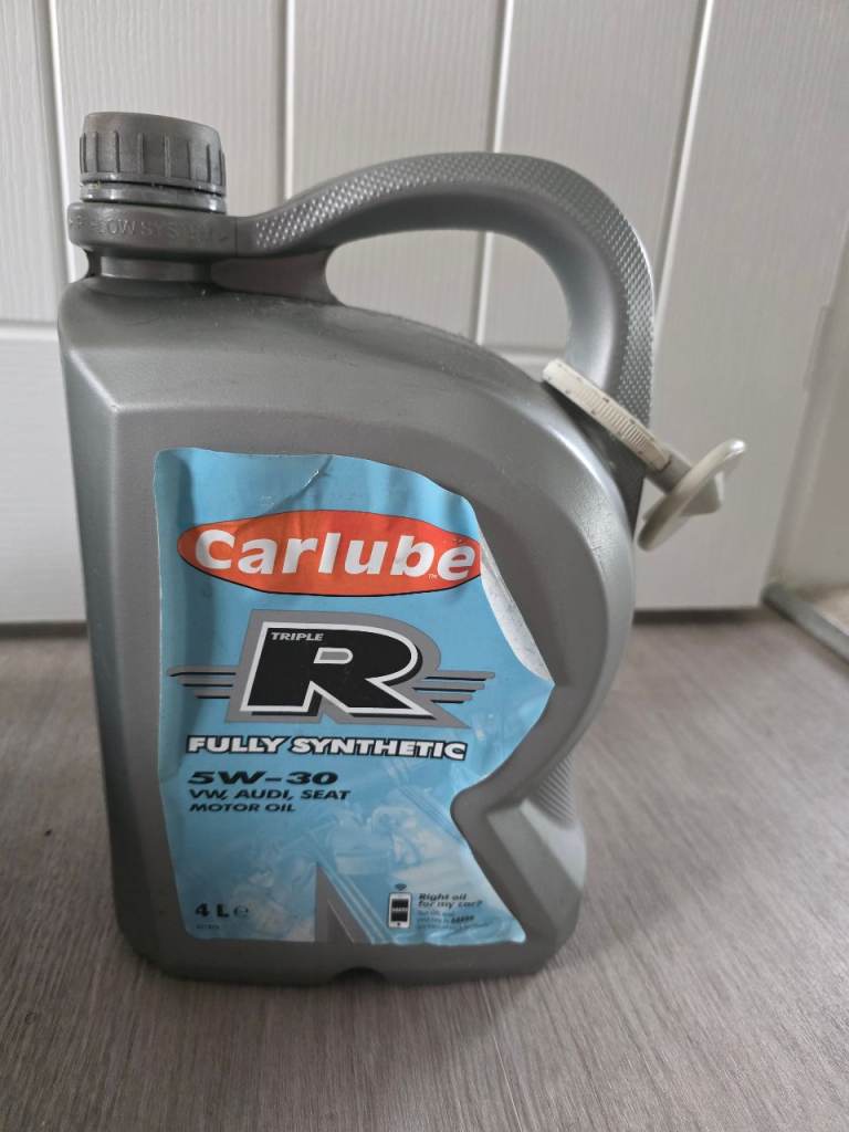 Carlube 5W‑30 Fully Synthetic VW/Audi/Seat Engine Oil – 5L Bottle (Half Used)