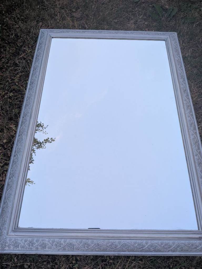 Baroque Style White Mirror