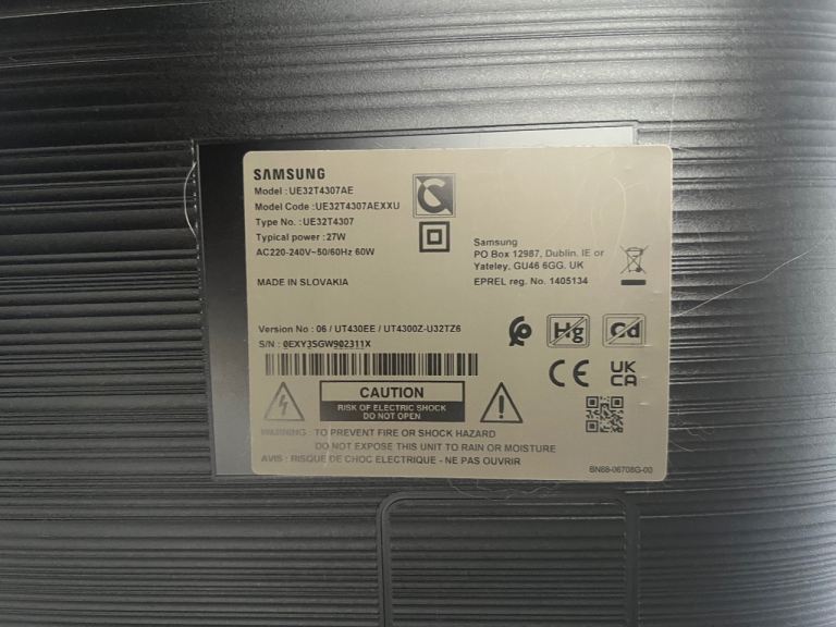Samsung 32-inch Smart TV UE32T4307AE with Remote, £60.00 for Sale