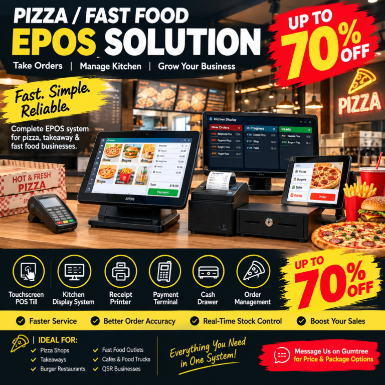 Pizza & Fast Food EPOS System – Touchscreen Till | Up to 70% OFF