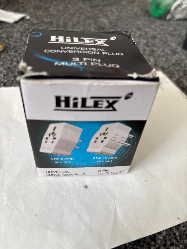 HiLEX Universal 3 Pin Multi Conversion Plug – Brand New