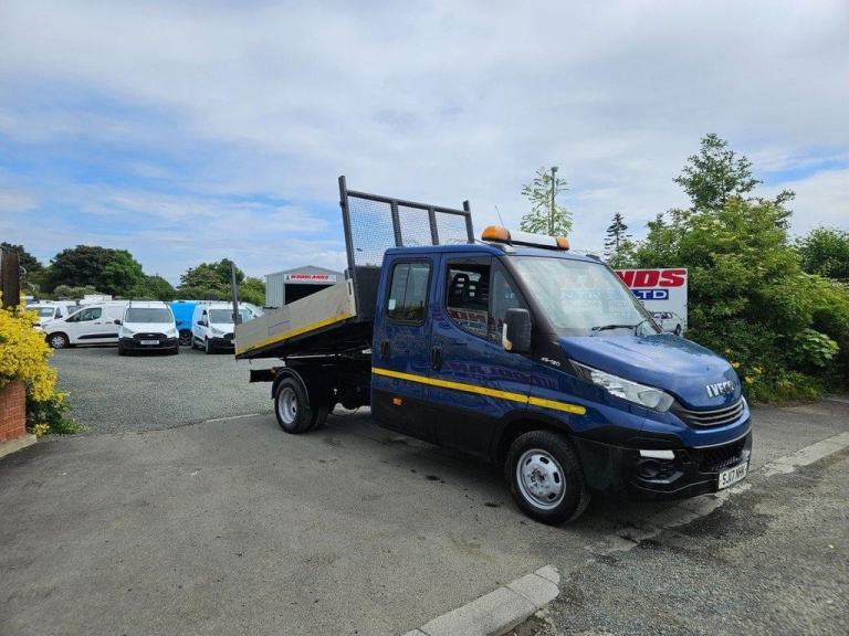  2017 ON 17 PLATE IVECO DAILY 35C12D CREW CAB TIPPER PICKUP 72K ULEZ FREE ZONE
