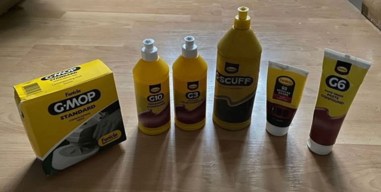 New car bodywork bundle farecla polish compound 3m sandpaper & pads mipa lacquer